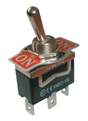 Přepínač páčkový 3pol./3pin (ON)-OFF-(ON) 250V/10A bez aretace