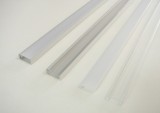AL-hliníková lišta-profil Mikro stříbrný 15,5x6mm pro LED pásek + kryt plexi k montáži přisazením délka 1m