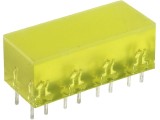 LED dioda 10x22mm žlutá 590nm rozptylná 120° 10mcd, 8-čipová (16 vývodů), L895/8YDT