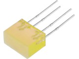 LED dioda 5x10mm žlutá 590nm rozptylná 120° 10mcd, 2-čipová (4 vývody), L835/2YDT