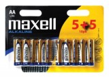 Baterie AA (R6)-tužková 1,5V alkalická Maxelll blistr 10ks