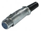 CANON XLR 3ZK Mikrofonní konektor-zásuvka na kabel 3-piny, stŕíbrná