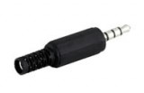 Konektor Jack 3.5 mm (4P) 4-pólová plast, samec na kabel