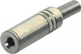 Konektor Jack 3.5 mm stereo kov stříbrný II, zásuvka na kabel