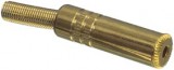 Konektor Jack 3.5 mm stereo kov zlatý II, zásuvka na kabel
