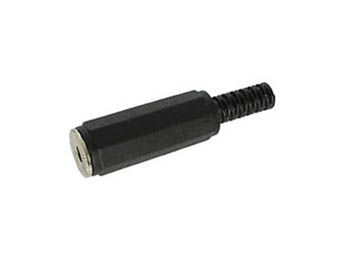 Konektor Jack 3.5 mm STEREO plast, samice - zásuvka na kabel