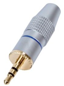 Konektor Jack 3.5 mm stereo samec - vidlice na kabel PROFI HQ kovová, zlacená 24K zlatem, stíněná