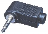 Konektor Jack 3.5 mm stereo úhlový plast, samec na kabel
