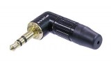 Konektor Jack 3.5 mm stereo úhlový samec - vidlice na kabel NEUTRIK kovová BLACK