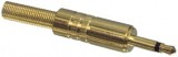 Konektor Jack 3.5 mono kov zlatý II, samec na kabel