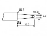 Pájecí hrot SL4 pro páječku SL20, 30, ZD929, ZD931, š.2mm