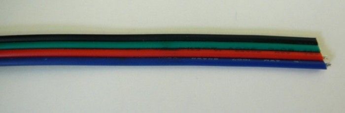 Plochý kabel pro RGB LED pásky 4 x 0,35mm2, 4 žilový