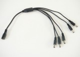 DC rozbočovač napájecí konektory průměr 2,1/5,5mm se 2, 4, 5 nebo 8 výstupů, délka kabelu 40cm VYBERTE VARIANTU - DC rozbočovač 5 výstupů