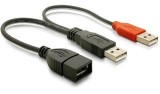 Kabel napájecí USB A samice z 2 x USB A samec (65306)