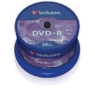 Záznamový disk DVD+R 4,7GB, 120min. 16x SPINDL (100pack) VERBATIM