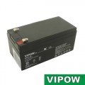Baterie olověná gelová 12V/ 3.3Ah VIPOW nabíjecí bezůdržbový akumulátor
