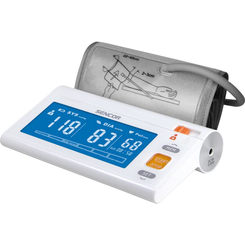 Digitální tlakoměr-měřič krevního tlaku SENCOR SBP 915 s manžetou na paži