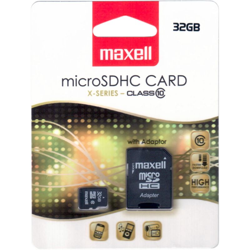 MicroSDHC 32GB CL10 85718 paměťová karta MAXELL+SD adapter