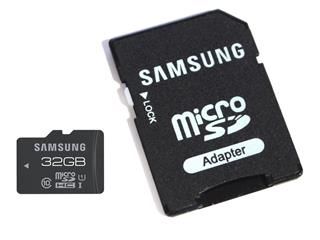 MicroSDHC 32GB CL10 PLUS paměťová karta SAMSUNG + SD adaptér