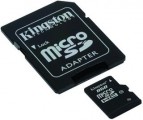 MicroSDHC 8GB CL10 paměťová karta KINGSTON + SD adaptér