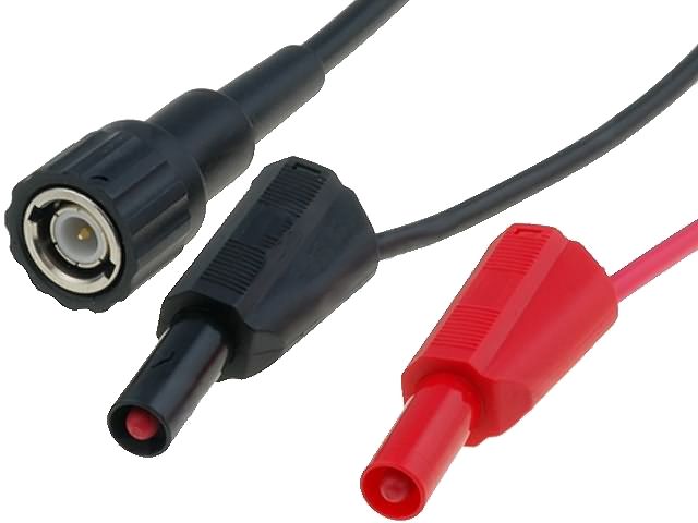 Kabel měřící 2 BNC-V / 2x banánek 4mm (1.2m) kabel pro osciloskop