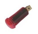 Kontrolka 12V DC kulatá@16mm červená, žárovka, do panelu otvor 13mm