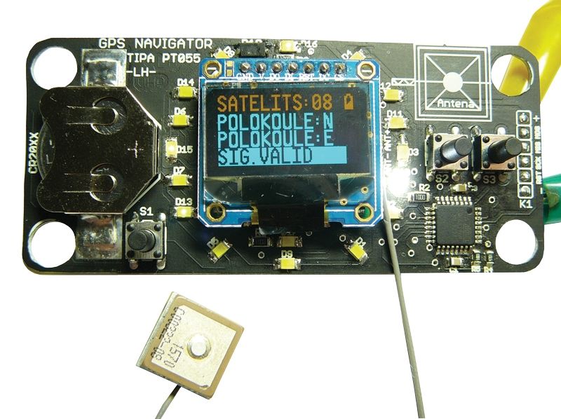 GPS navigace stavebnice T055 mikrokontrolér ATmega ATMEL