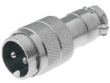 XLR 2VZK-ŠR Mikrofonní konektor-vidlice na kabel 2-piny šroubovací aretace