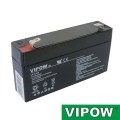 Baterie olověná gelová 6V/ 1,3Ah VIPOW bezúdržbový kvalitní akumulátor nabíjecí 