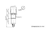 Kontrolka 12V DC čtvercová 12x12mm zelená do panelu otvor 10,2mm