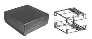 Plastová krabička KP12 rozměry 70 x 188 x 197mm ventilační otvory černá