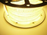 LED diodový pásek 230V na napětí 230V, 3,5W/m, 60 LED/m, zalitý-voděodolný IP67- vyberte barvu- - TEPLÁ BÍLÁ