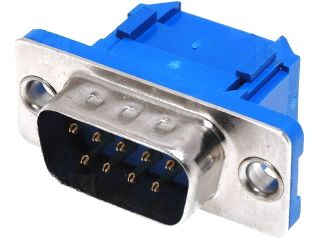 Konektor CANON 9pin samořezná vidlice 2-řadá DS09VPK na plochý kabel 