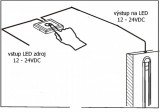 LED ovladač-stmívač dotykový NDS-1 5A, 12-24Vss/60W, regulace dotykem