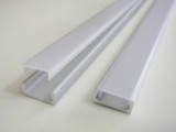 AL lišta profil Mikro 2 stříbrný pro LED pásky k přisazení (varianta krytu-čirá/matná/bez krytu) 15,2x6mm délka 2m