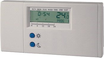 Pokojový digitální termostat s týdenním programem, rozsah řízení teploty 5-35°C, 20 programů, 24 hodin, snadné nastavení teploty a programu