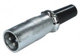 CANON XLR 3VK Mikrofonní konektor-vidlice na kabel 3-piny, stŕíbrná