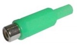 Konektor CINCH zásuvka na kabel plast zelená