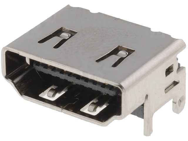 Konektor HDMI ZPLSP 90 SMD Zásuvka do plošného spoje, úhlová, lomená, zlacené kontakty