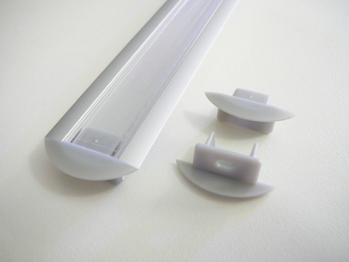 Krytka-koncovka pro AL profil ve tvaru T vestavný plastová šedá PVC