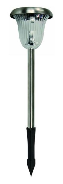 Osvětlení LED - Solární zahradní LED svítidlo, lampa, nerez, zapichovací 