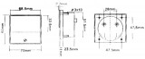 Panelové měřidlo PMA-100 100uA stejnosměrné, třída přesnosti 2.5, rozměr 70x60mm