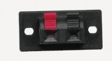 Repro terminál svorka RSC-1 2x obdélník, pro reprobox, na vodič lanko, rozměry 52x22/18 mm, s osazením + díry, černá/červená