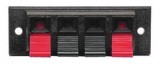 Repro terminál svorka RSC-2 4x obdélník, pro reprobox, na vodič lanko, rozměry 70x24/18 mm, s osazením + díry, černá/červená