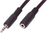 Prodlužovací kabel JACK3.5 vidlice stereo / JACK3.5 zásuvka stereo délka 5m