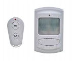 Domovní bezdrátový alarm GSM, na baterie AA, pohybový senzor, siréna, dálk. ovl., bílý, 1D11, sada, zašle zprávu na mobilní telefon, pohybové čidlo, dveřní, okenní
