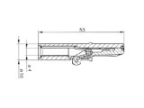 Krokosvorka 53-4mm precizní Hirschmann na banánek-rudá