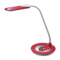 LED stolní lampička dotyková, 6W, 3-stupně regulace jasu 4100K(denní bílá), bíločervená barva, ohybné-otočné rameno
