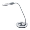 LED stolní lampička dotyková, 6W, 3-stupně regulace jasu 4100K(denní bílá), bílošedá barva, ohybné-otočné rameno
