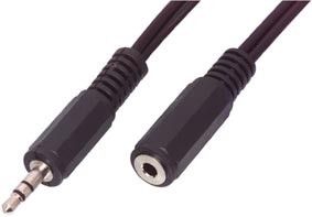 Prodlužovací kabel JACK3.5 vidlice stereo / JACK3.5 zásuvka stereo délka 2,5m